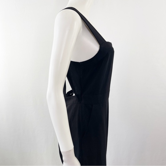 Madewell Jumpsuit Black Wide Leg Sleeveless Tie Back Square Neck Size 6 - Picture 6 of 11